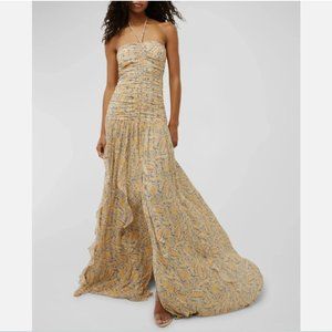 Veronica Beard Lucine Paisley Silk Gown Dress